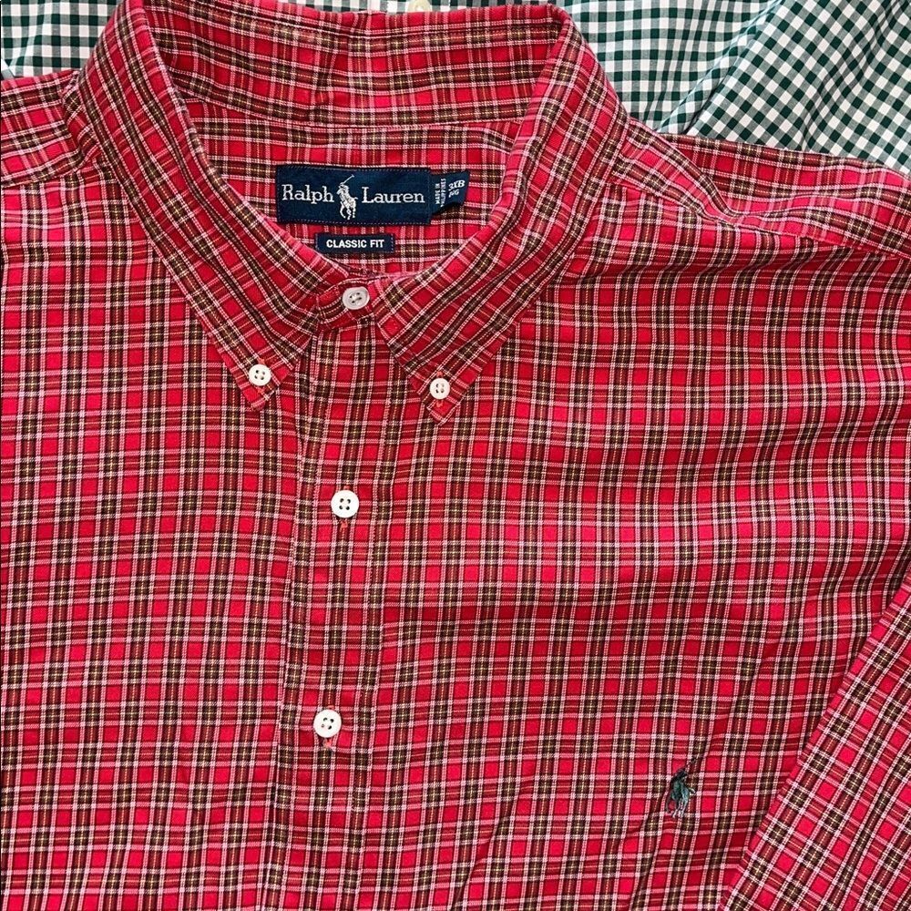 Three (3) Polo by Ralph Lauren Big Man Plaid & Stripe w/ Sewn Pony shirt 3XB Big - Picture 2 of 11